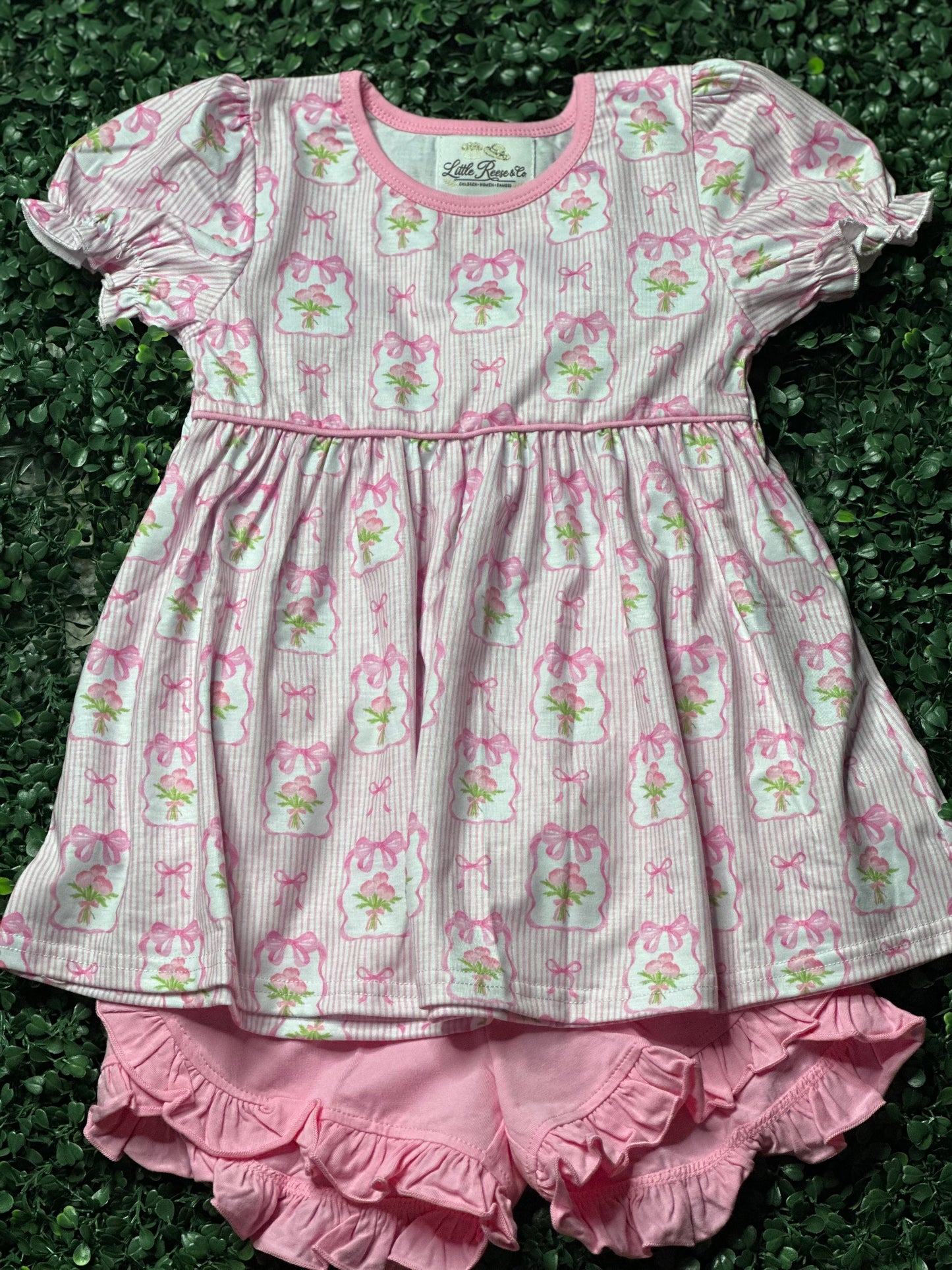 Pink Floral Short Set