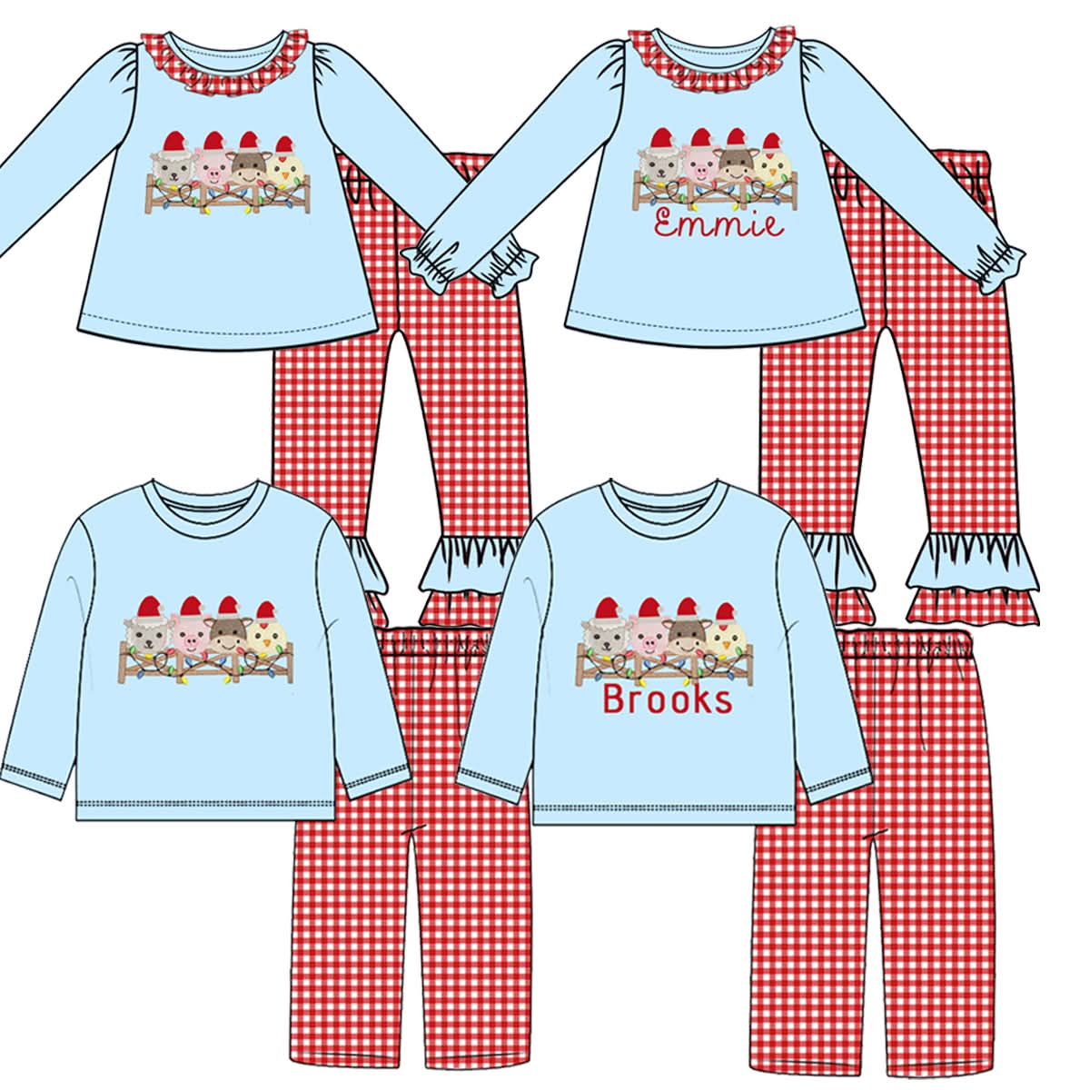 Farm Animal Christmas (NO MONOGRAM)- ETA November
