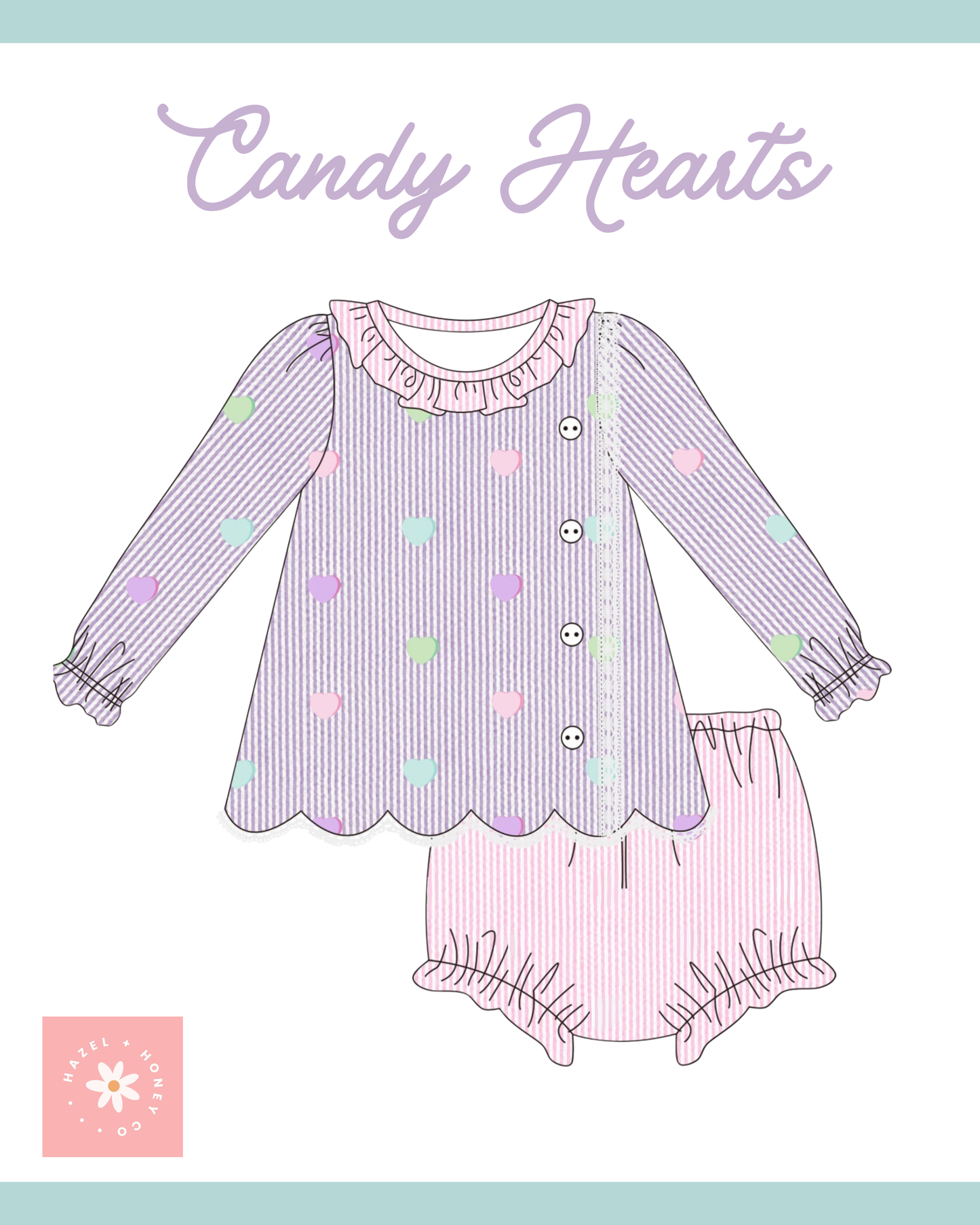 Candy Hearts Diaper Cover Set (Pre-Order ETA December)