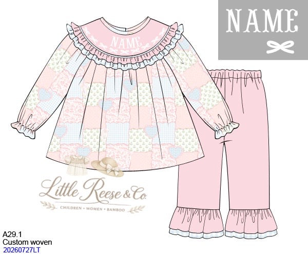 Patchwork Name Smock
