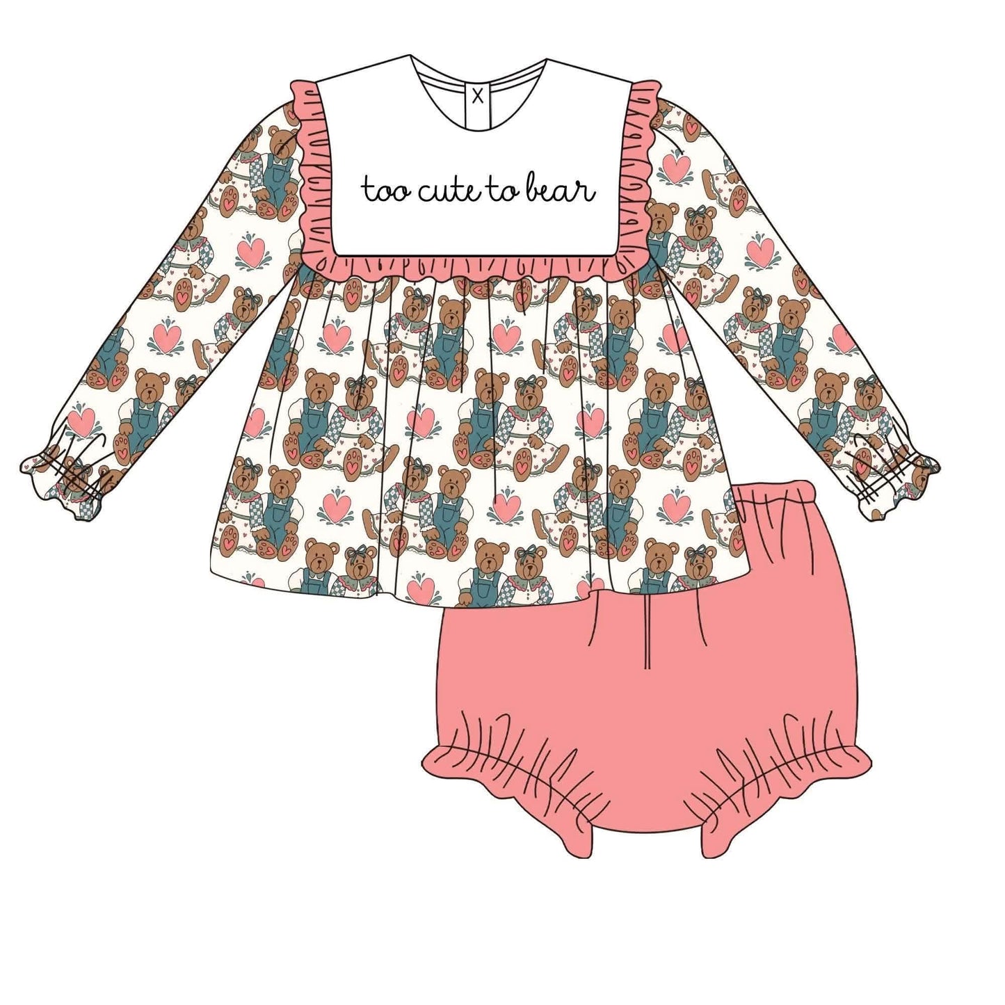 PREORDER #27 TOO CUTE TO BEAR DIAPER SET ETA JANUARY 2027