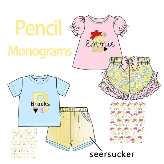 Pencils (monogram)- ETA July