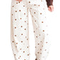 Beige Polka Dot Print Plus Size Barrel Jeans