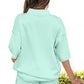 Yellow Cream Solid Color Exposed Seam Mock Neck Oversize Tee Casual Shorts 2pcs Outfit