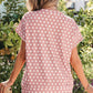 Purple Polka Dot Print Short Set