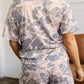 Multicolour Camouflage Loose Tee Drawstring Shorts 2pcs Outfit