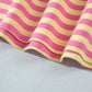 Yellow Stripe Colorblock Trim Crew Neck Loose Tee Drawstring Elastic Waist 2pcs Pant Set