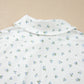 White Floral Print Half Zip Top Matching Short Set