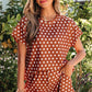 Purple Polka Dot Print Short Set