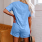 Bonbon Loose Half Sleeve V Neck Knit Romper