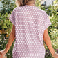 Purple Polka Dot Print Short Set