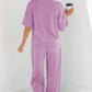Sky Blue Drop Shoulder Boxy Tee and Barrel Pants Set