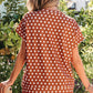 Purple Polka Dot Print Short Set