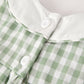 Fall Halloween & Thanksgiving Pumpkin Applique Plaid Green Girls Dress