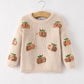 Thanksgiving Pumpkin Sequin Sweater – Beige, Perfect for Fall