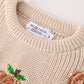 Thanksgiving Pumpkin Sequin Sweater – Beige, Perfect for Fall