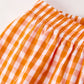 Fall Turkey Embroidered Boy Set – Orange Checkered with Thanksgiving Details