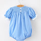 Halloween Thanksgiving Pumpkin Smocked Bubble Romper