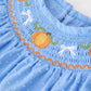 Halloween Thanksgiving Pumpkin Smocked Bubble Romper