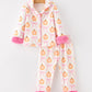 Halloween Thanksgiving Pumpkin Bow Fur Pajama Set