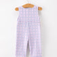 Halloween Ghost Plaid Smocked Baby Boy Romper