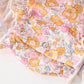 Halloween Pumpkin Floral Baby Bubble Romper