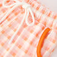 Halloween Pumpkin Plaid Boys Pants Set