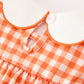 Thanksgiving Halloween Pumpkin Puff Sleeve Girls Bloomer Set