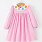 Thanksgiving Halloween Pumpkin Embroidery Girls Dress