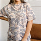 Multicolour Camouflage Loose Tee Drawstring Shorts 2pcs Outfit