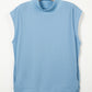 Yellow Solid Color High Neck Cap Sleeve Loose Top