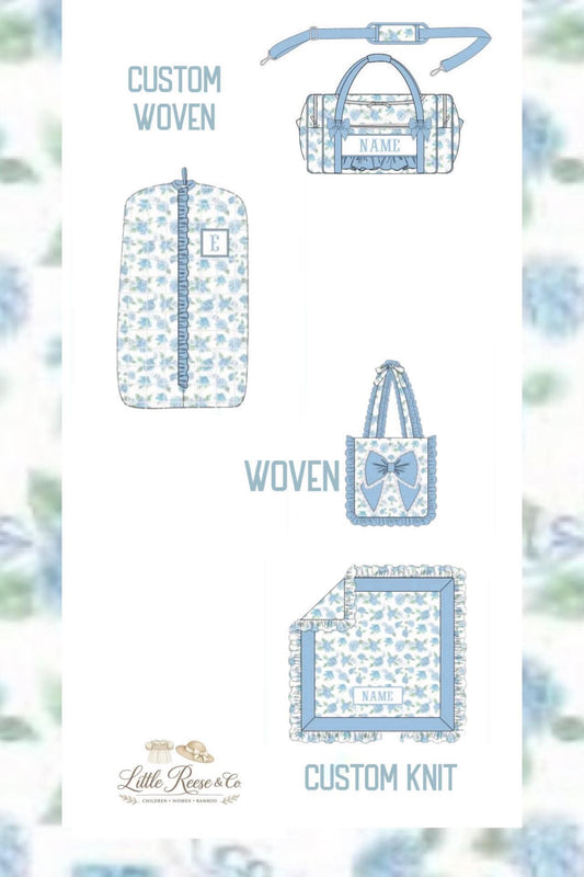 Blue Hydrangea Quilted Smock Luggage
