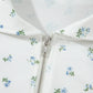 White Floral Print Half Zip Top Matching Short Set