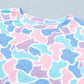 Multicolour Camouflage Print Preppy Fashion Tunic Tee