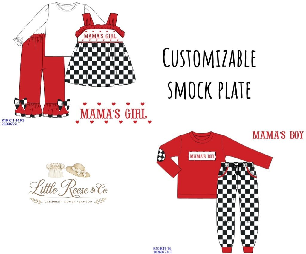 Checkered Name Smock
