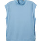 Yellow Solid Color High Neck Cap Sleeve Loose Top