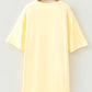 Yellow Cream Eyelet Embroidered Lace Splicing Sleeve Loose T Shirt Dress