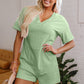 Bonbon Loose Half Sleeve V Neck Knit Romper