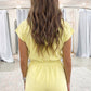 Yellow Cream Half Zip Polo Tee Elastic Waist Romper