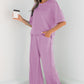 Sky Blue Drop Shoulder Boxy Tee and Barrel Pants Set
