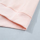 Light Pink BLESSED Embroidered Trim Patch Graphic Plus Size Mock Neck Sweatshirt