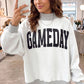 Light Grey High Neck GAMEDAY/ FOOTBALL Double Side Printed Reversible Sweatshirt
