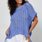Ashleigh Blue Plus Size Open Knit Bow Tie Short Sleeve Sweater