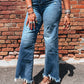 Ashleigh Blue High Waist Frayed Hem Flare Jeans