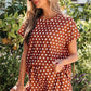 Purple Polka Dot Print Short Set