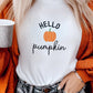 White Embroidered Pumpkin Slogan Short Sleeve T-Shirt
