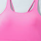 Bright Pink Twisted Strappy Back Active Mini Dress with Shorts