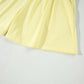 Yellow Cream Half Zip Polo Tee Elastic Waist Romper