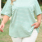 Green Stripe Plus Size St Patricks Day Round Neck T Shirt