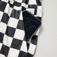 Black Checkered Print High Waist Casual Shorts